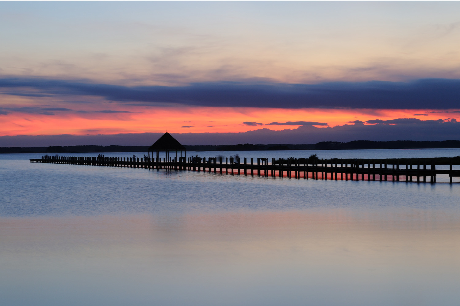 Fishing pier at sunset, Ocean City, Maryland