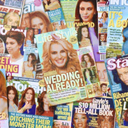 Stack of magazine covers