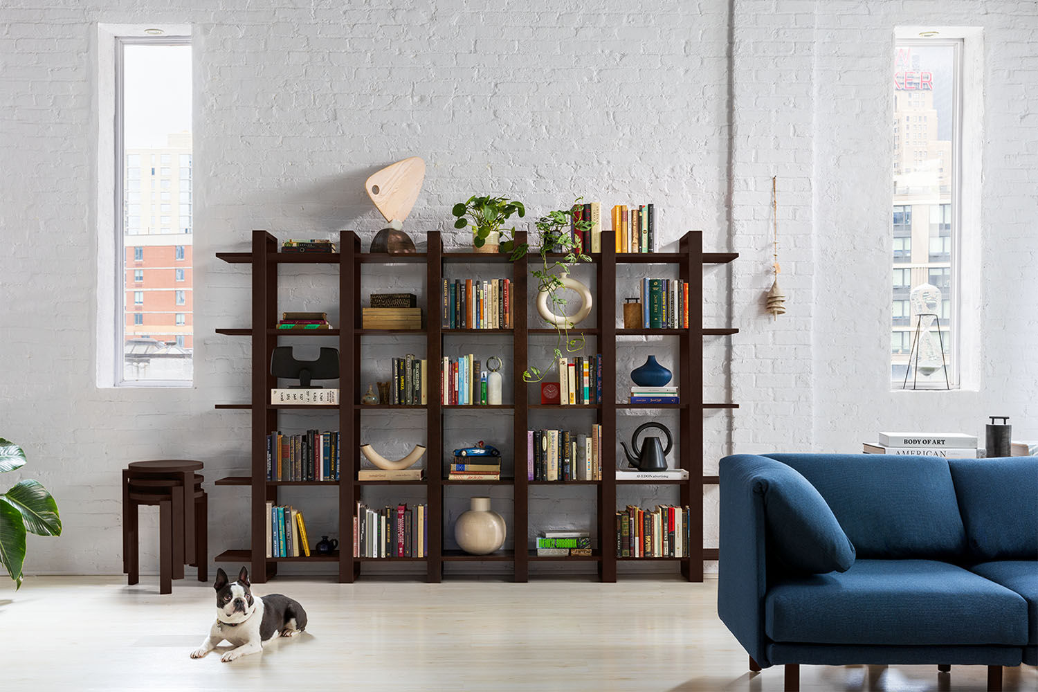 A Burrow shelf in a modern how