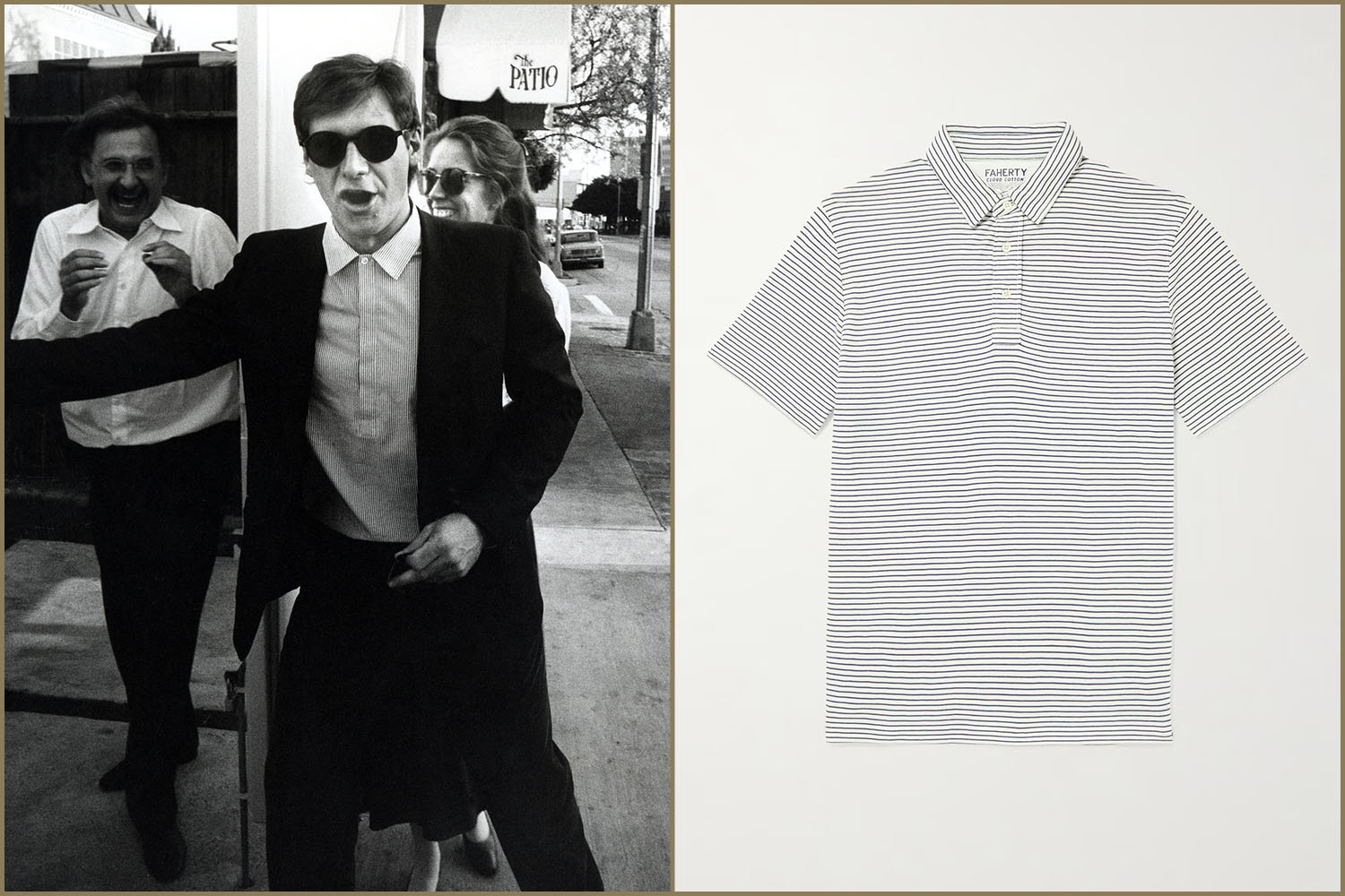 Ford in a polo; Mr Porter Striped Polo Shirt