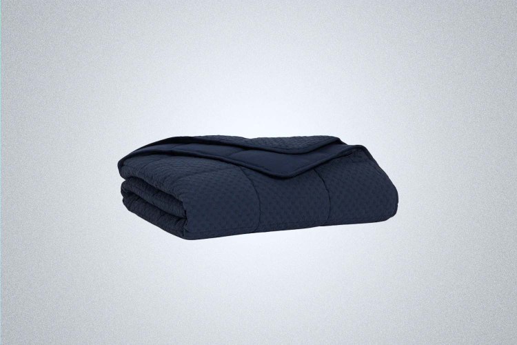 Weighted Throw Blanket from Brooklinen in navy