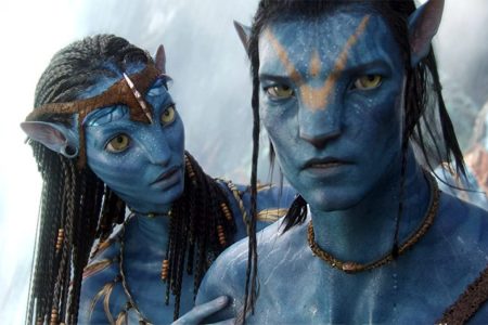 A scene from James Cameron's "Avatar" featuring two Na'vi. The director says he doesn't want viewers to "whine" about how long Avatar 2 is.