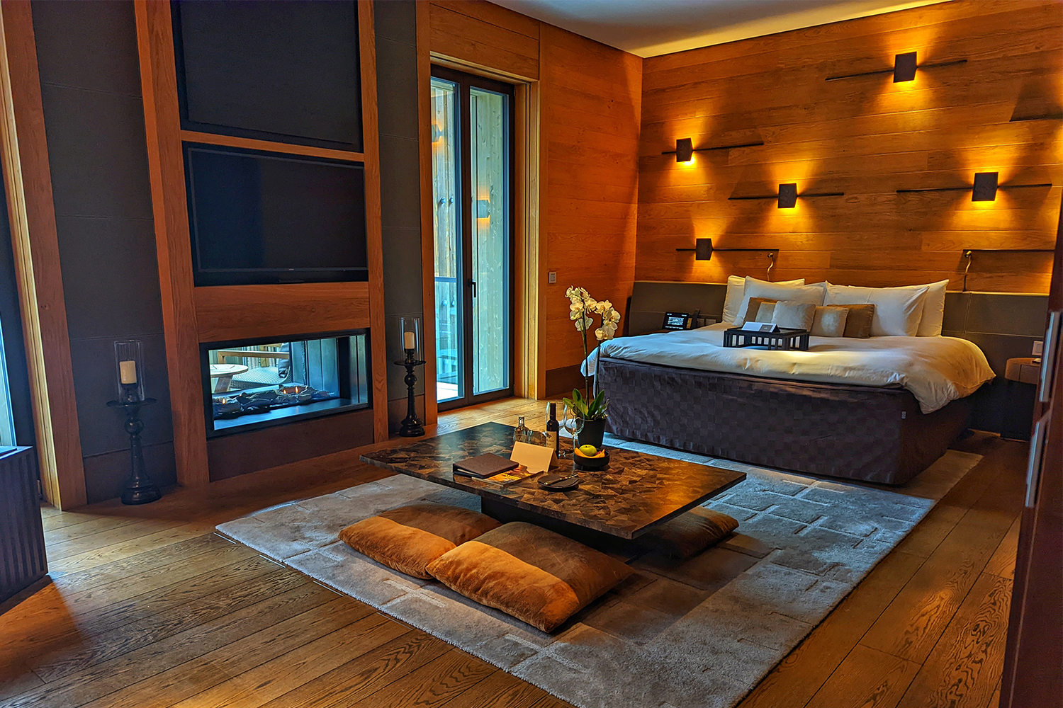 A hotel room at The Chedi Andermatt hotel