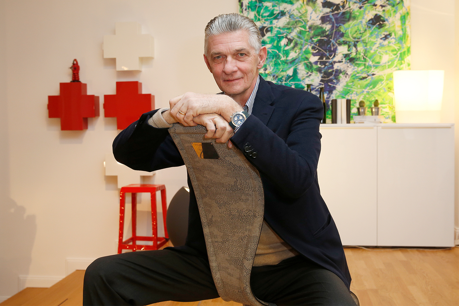 Giulio Cappellini at the Cappellini flagship store opening in Berlin, Germany, on March 12, 2014.