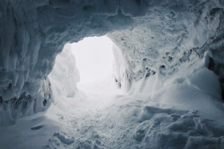A snow cave in Canada. Some companies are replicating this environment in the form of manmade snow grottos.