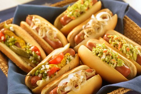 Regional hot dog style favorites as suggested by the National Hot Dog and Sausage Council