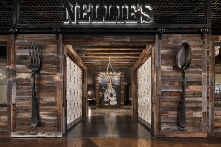 The entrance of Nellie’s Southern Kitchen, a restaurant from the Jonas family, in Las Vegas at the MGM Grand