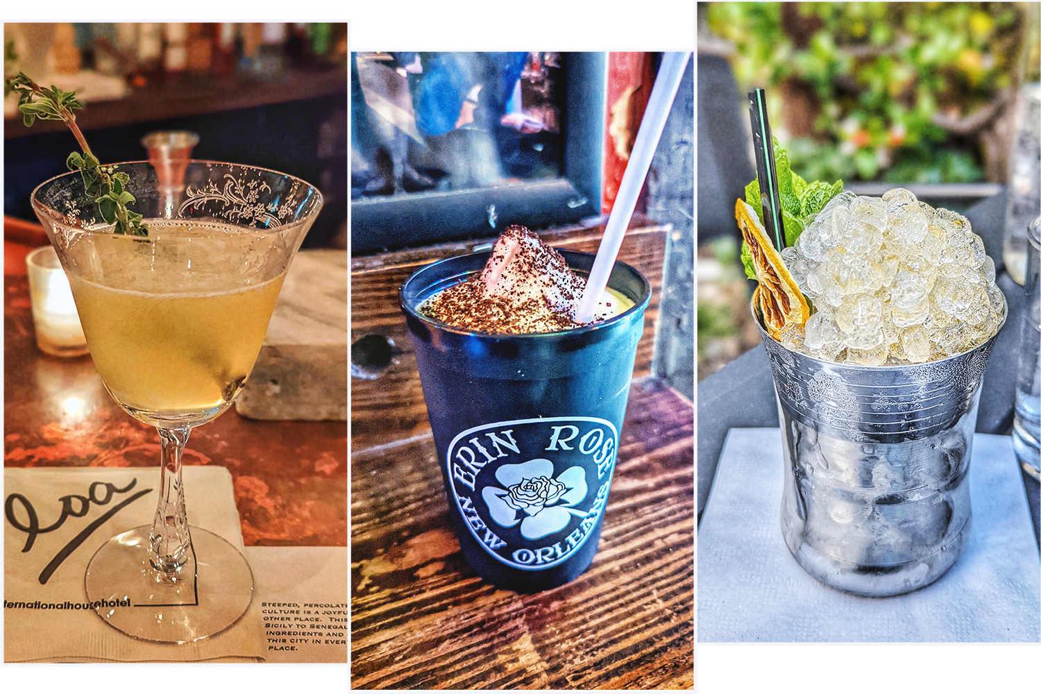Cocktails in New Orleans: a drink at Loa, Frozen Irish Coffee at Erin Rose and Catacomb at Cure