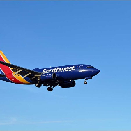 A Southwest Airlines plane approaches the runway at Ronald Reagan Washington National Airport (DCA) in Arlington, Virginia, on April 2, 2022. Southwest just announced flight credits will never expire.