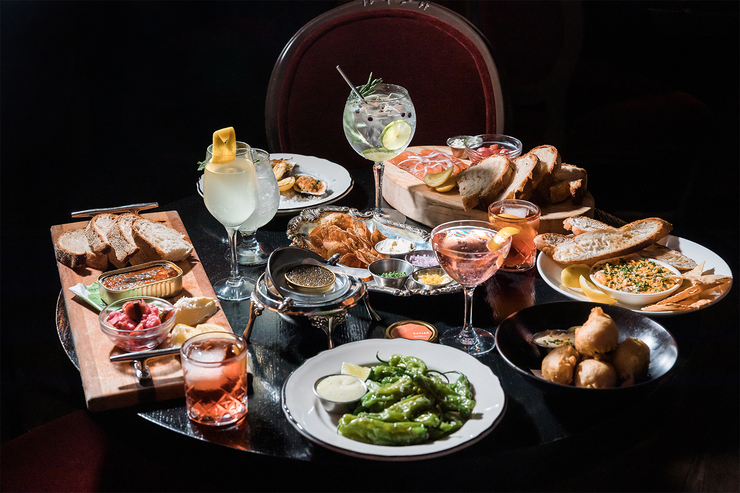 A spread from The Gin Commission, a new bar in Chicago