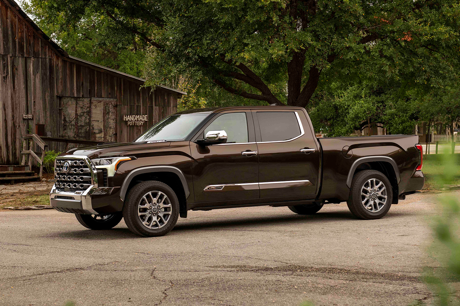 The 2022 Toyota Tundra 1974 Edition pickup truck in smoked mesquite brown