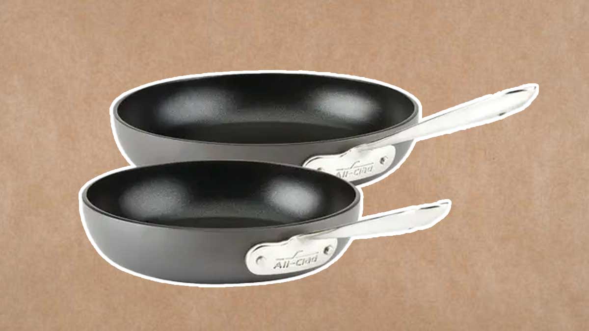 Two frying pans from All-Clad, all on sale during the factory seconds event