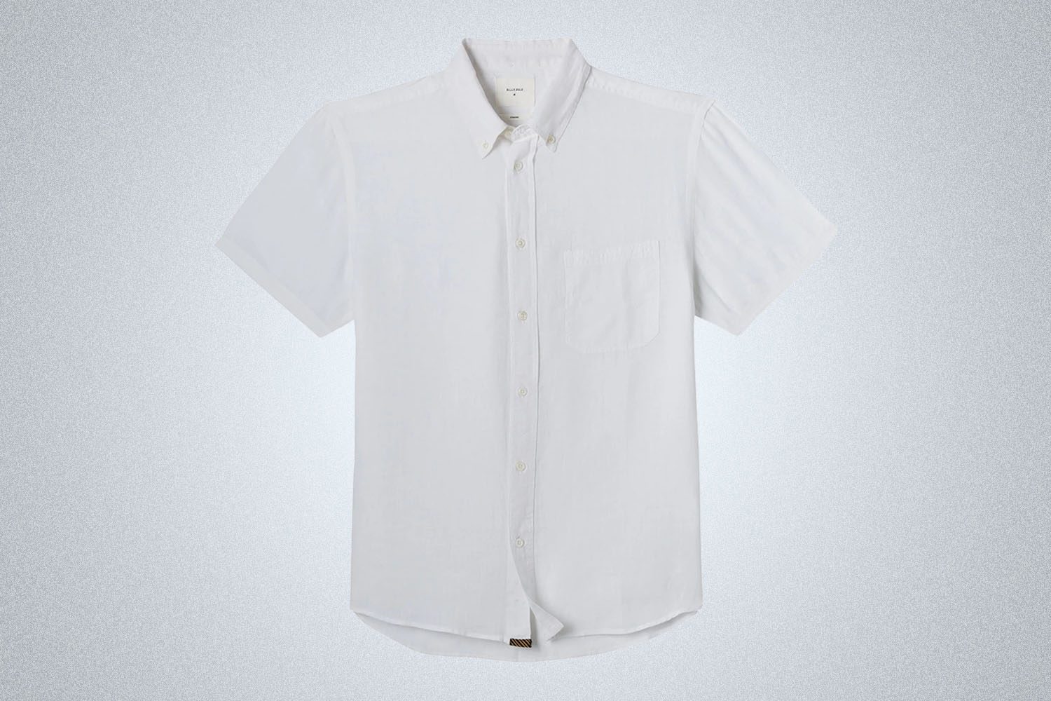 a white short sleeve shirt Billy Reid on a grey background