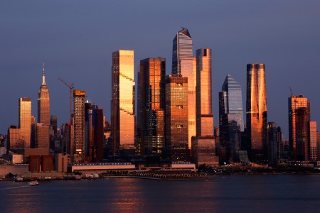 A view of Hudson Yards from New Jersey.
