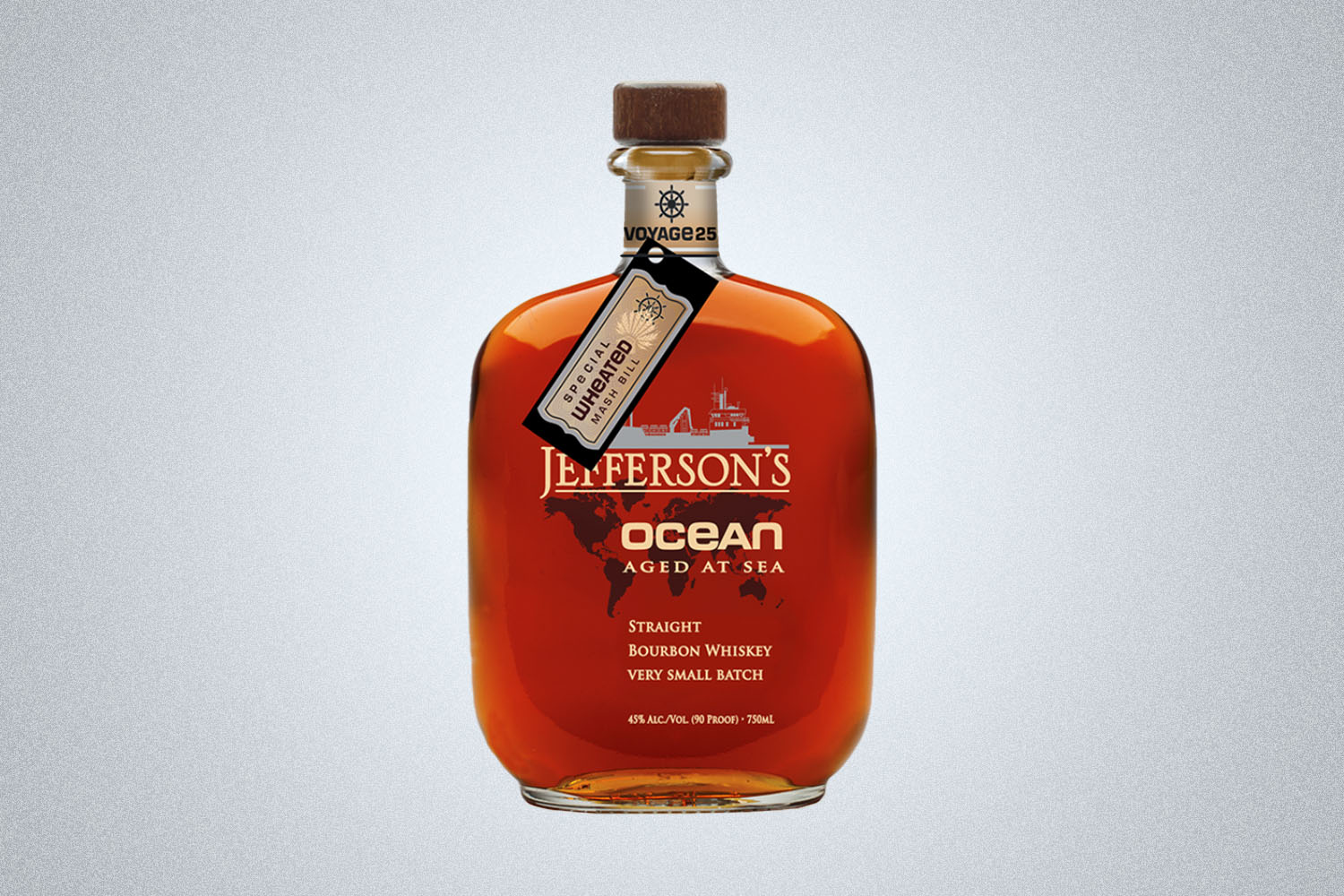 a bottle of Ocean aged Jefferson's Whiskey