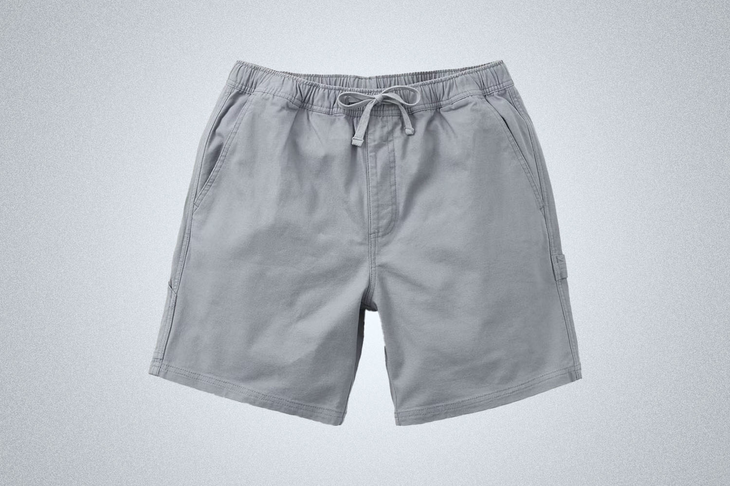 a pair of grey utility shorts from Katin on a grey background