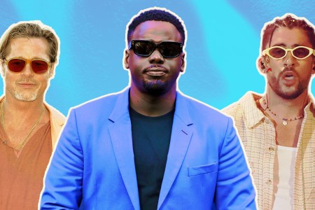 three actors with sunglassses on on a wavy blue background
