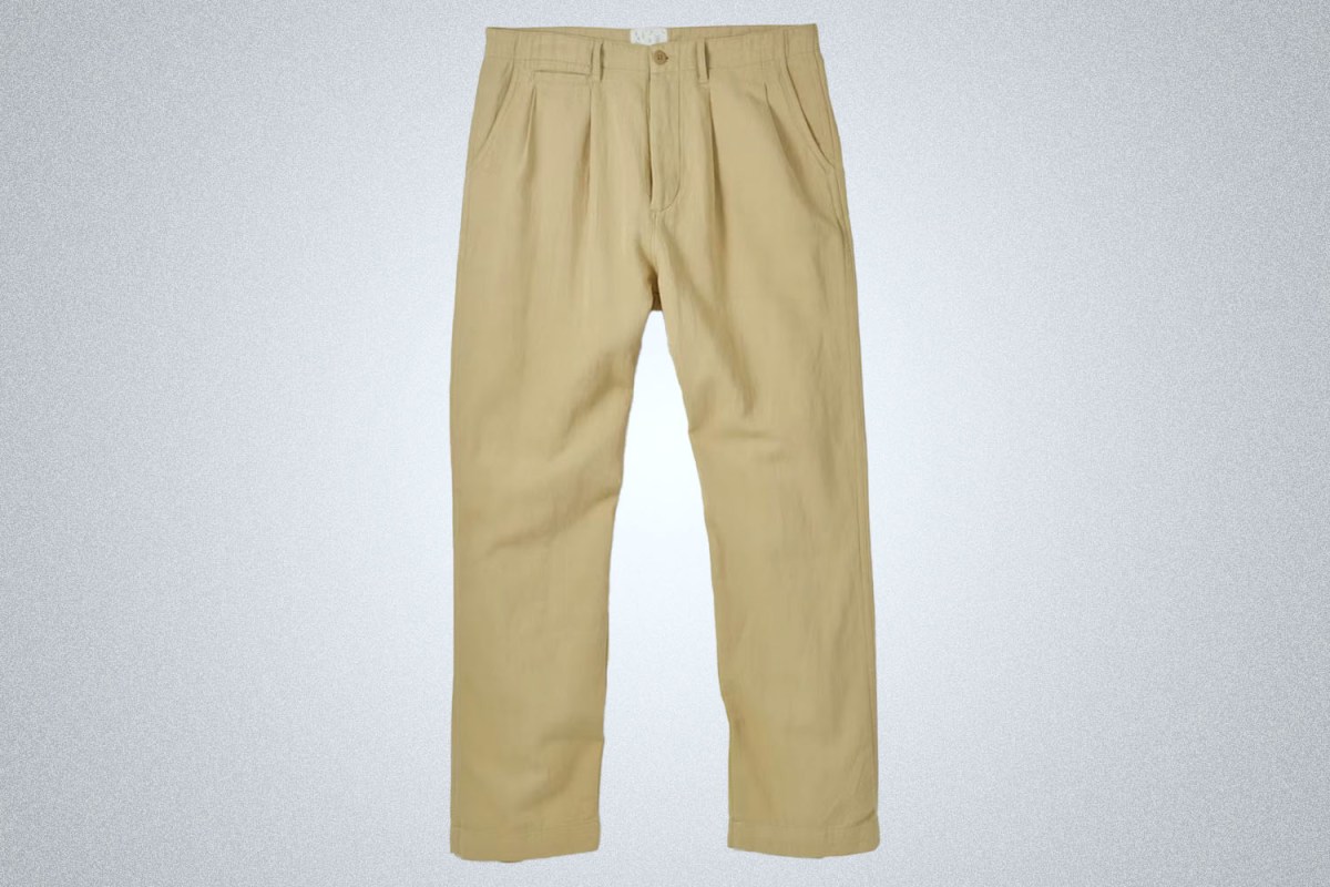 Wythe Pleated Cotton Linen Chino