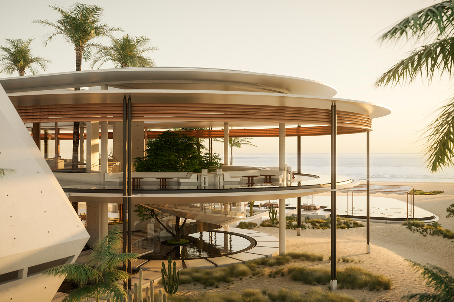 A rendering of Amanvari, luxury hotel group Aman's first resort in Mexico