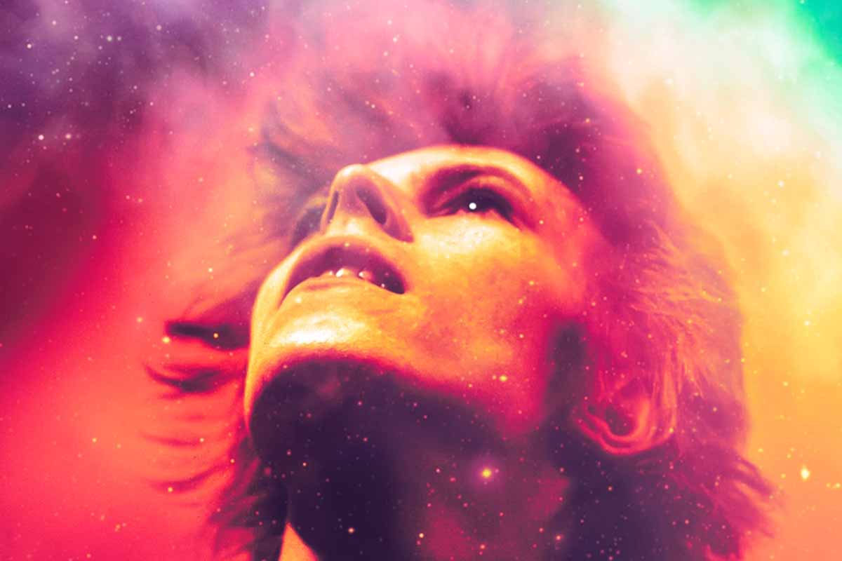 A poster for Moonage Daydream, a surreal new concert doc on David Bowie