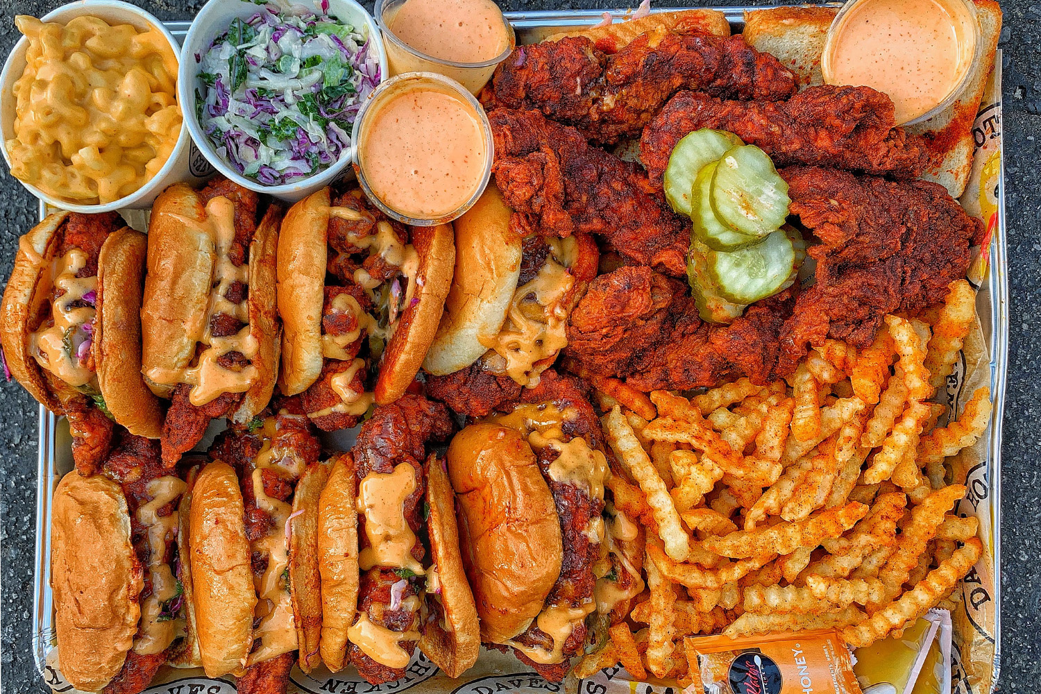 Spread from Dave's Hot Chicken