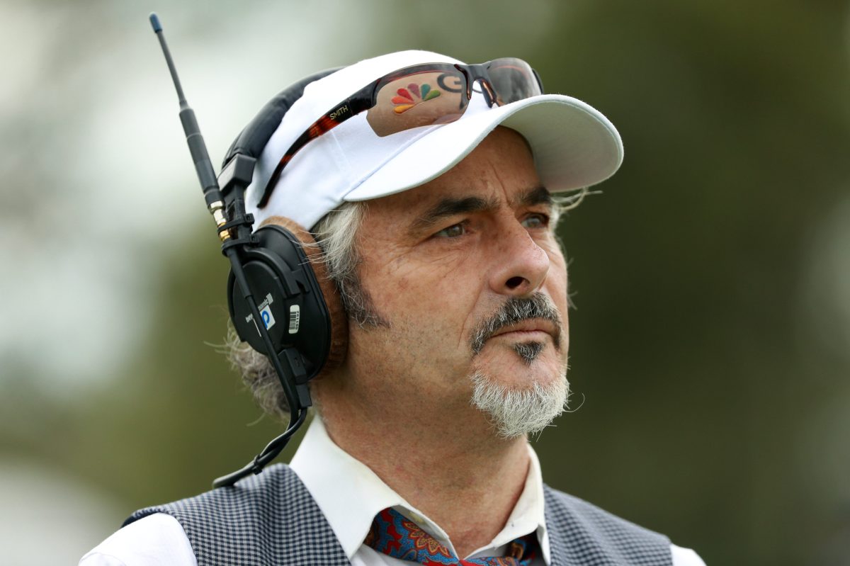 Golf commentator David Feherty on the course in 2017.