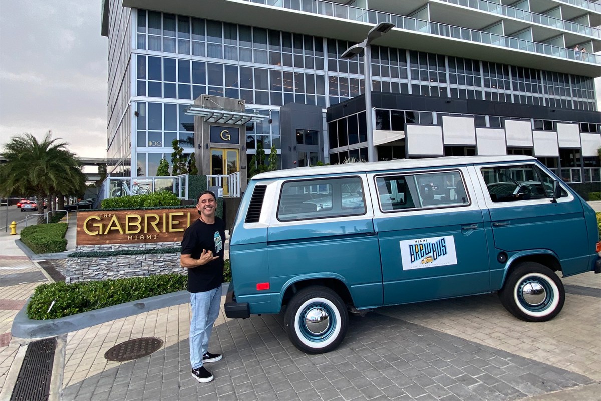 The Gabriel Miami's Beer Concierge A.T. Molina and the Brew Bus.