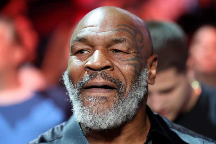 Mike Tyson watches a bout in Las Vegas. The former boxer has taken to social media to criticize Hulu's new series "Mike"