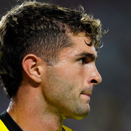 The side profile of US Soccer star Christian Pulisic.
