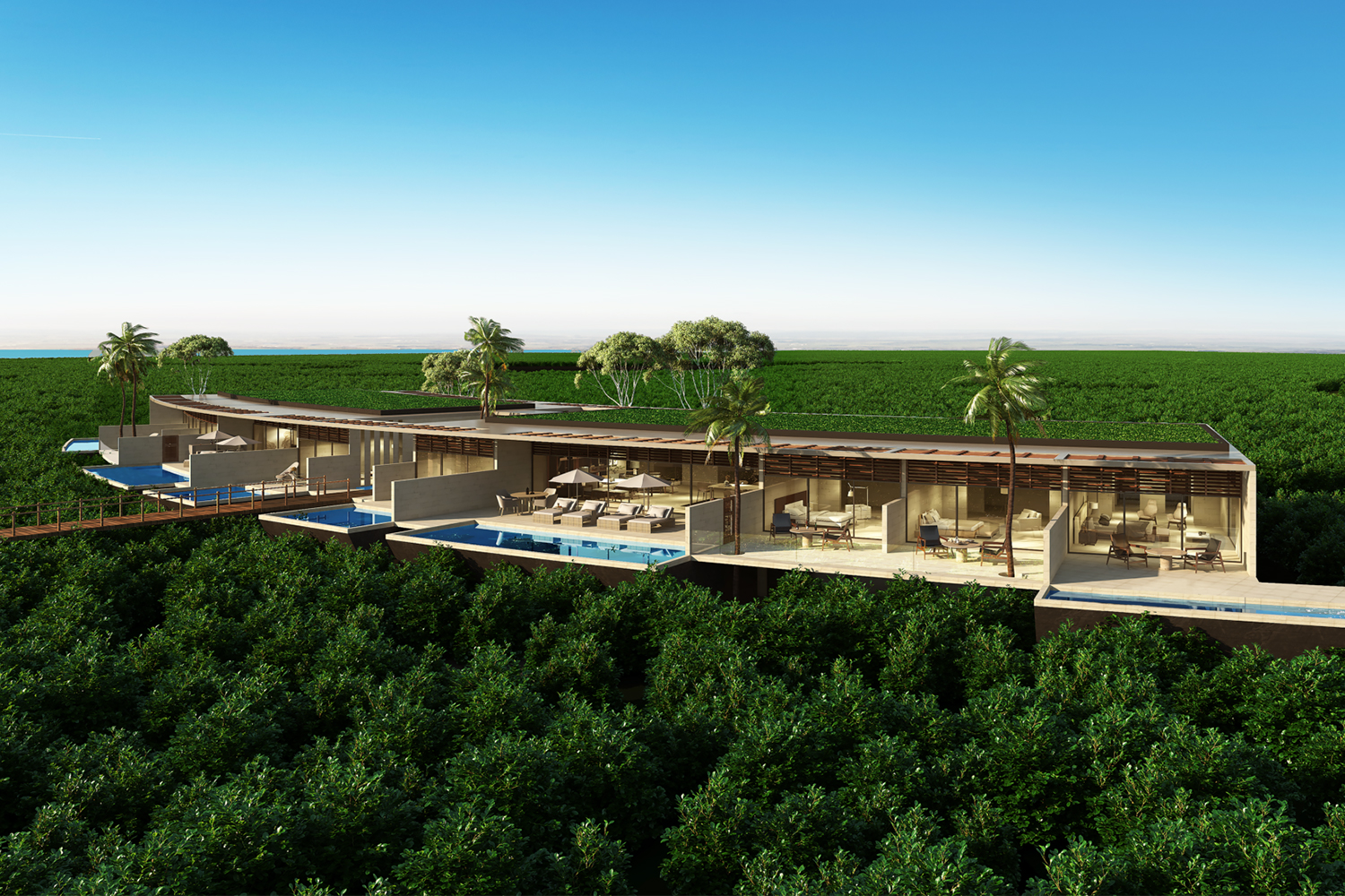 A rendering of the upcoming Riviera Maya Edition at Kanai, a resort that's expected to open in late 2022