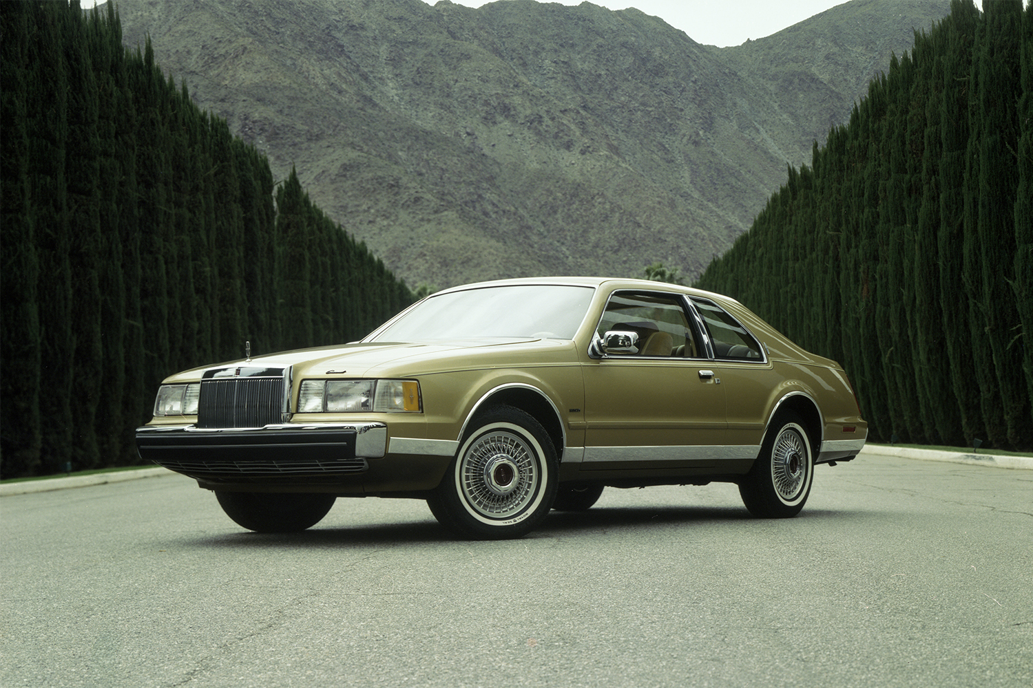 A 1984 Lincoln Continental Mark VII, before the introduction of the V8