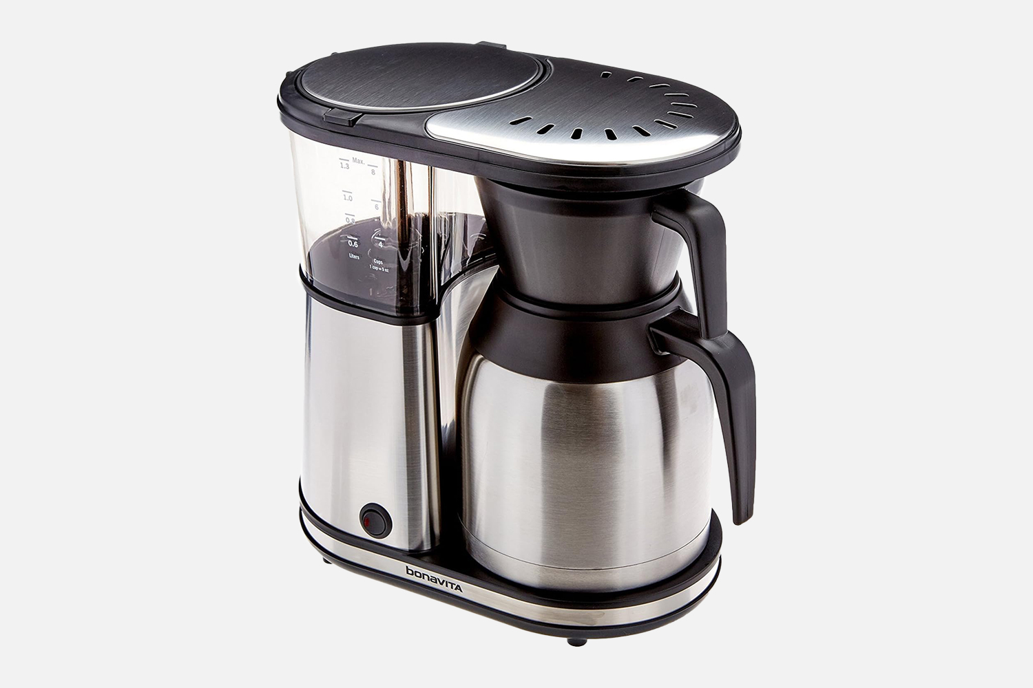 Bonavita 8-Cup Coffee Maker on grey background