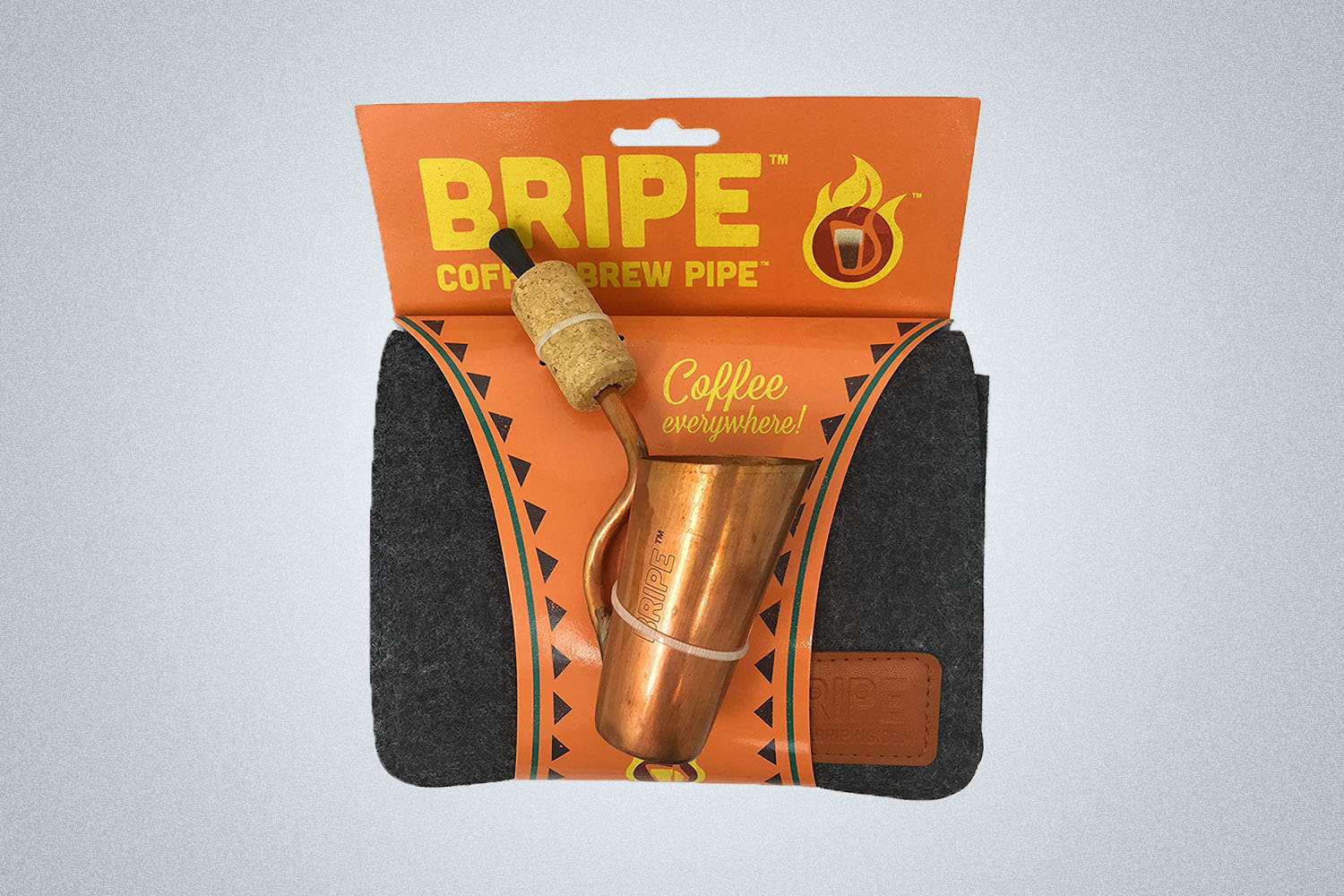 A Bripe Coffee Brew Pipe Kit on a gray background.
