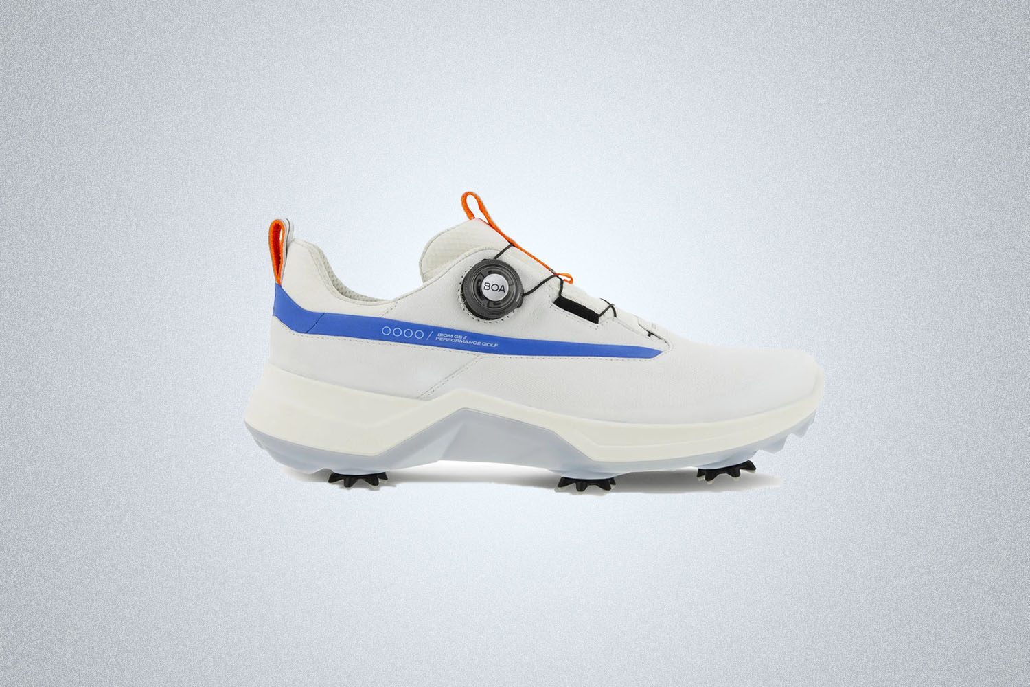 The Ecco Golf Biom G5 Shoe on a gray background
