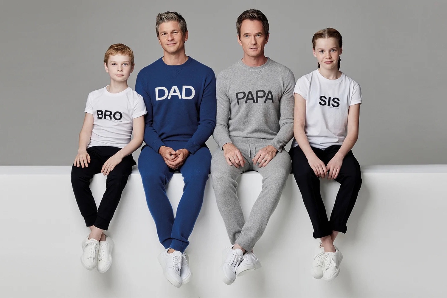 Neil Patrick Harris and family wearing Ron Dorff