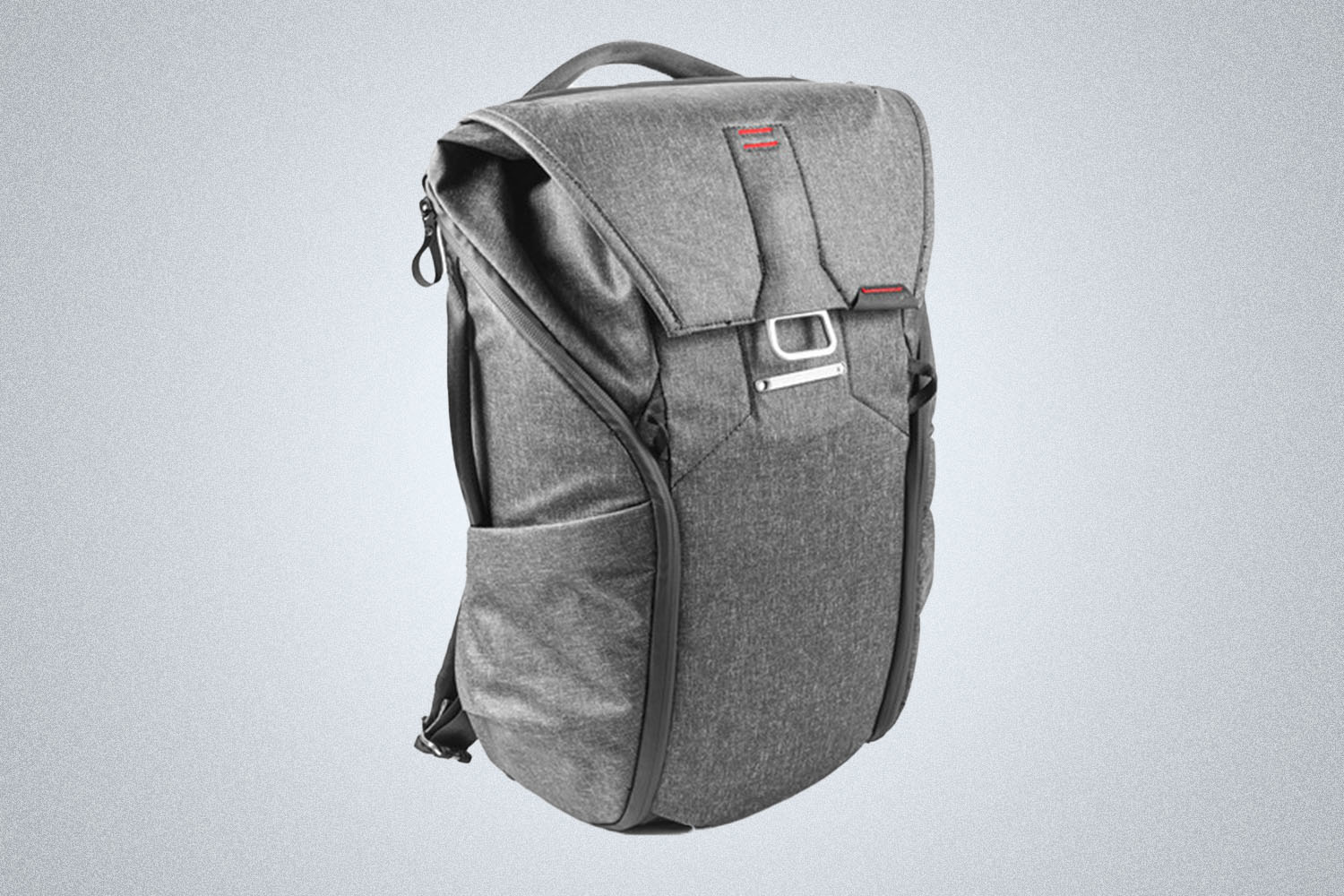 A Peak Designs Everyday Backpack on a gray background