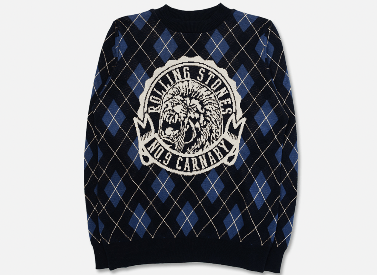 Lion Argyle Knitwear Sweater