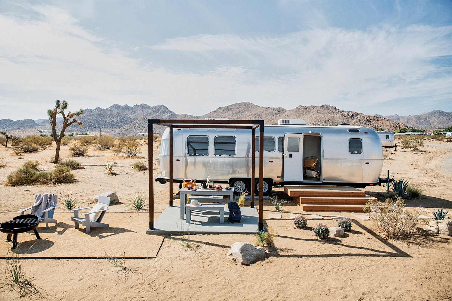 An Airstream trailer you can rent at AutoCamp Joshua Tree, one of the best places to book for fall travel