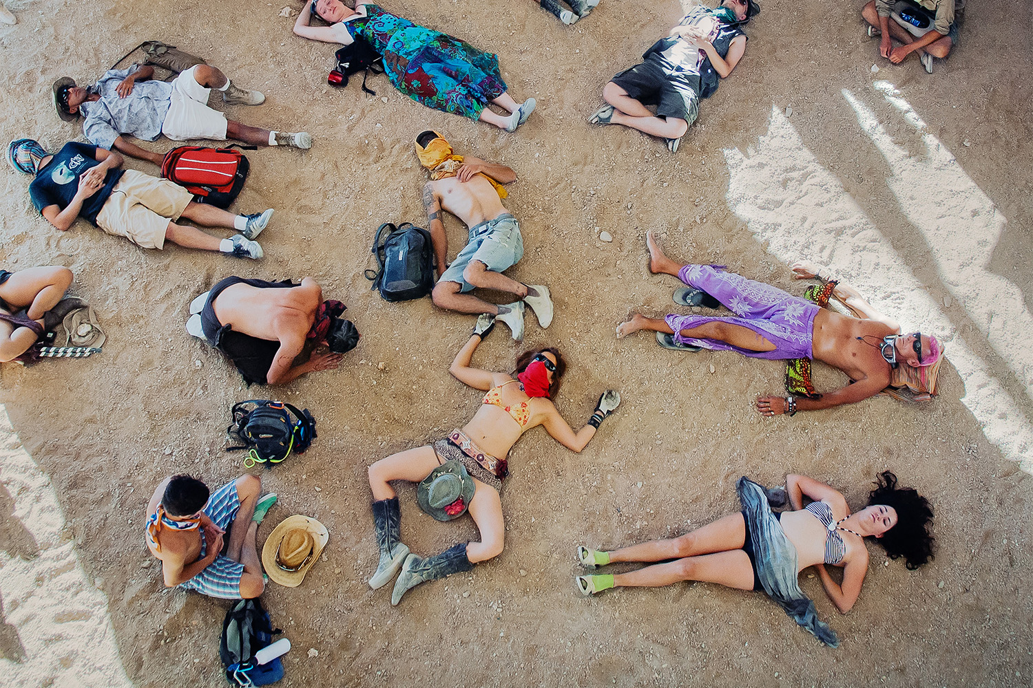 Festival-goers at Burning Man