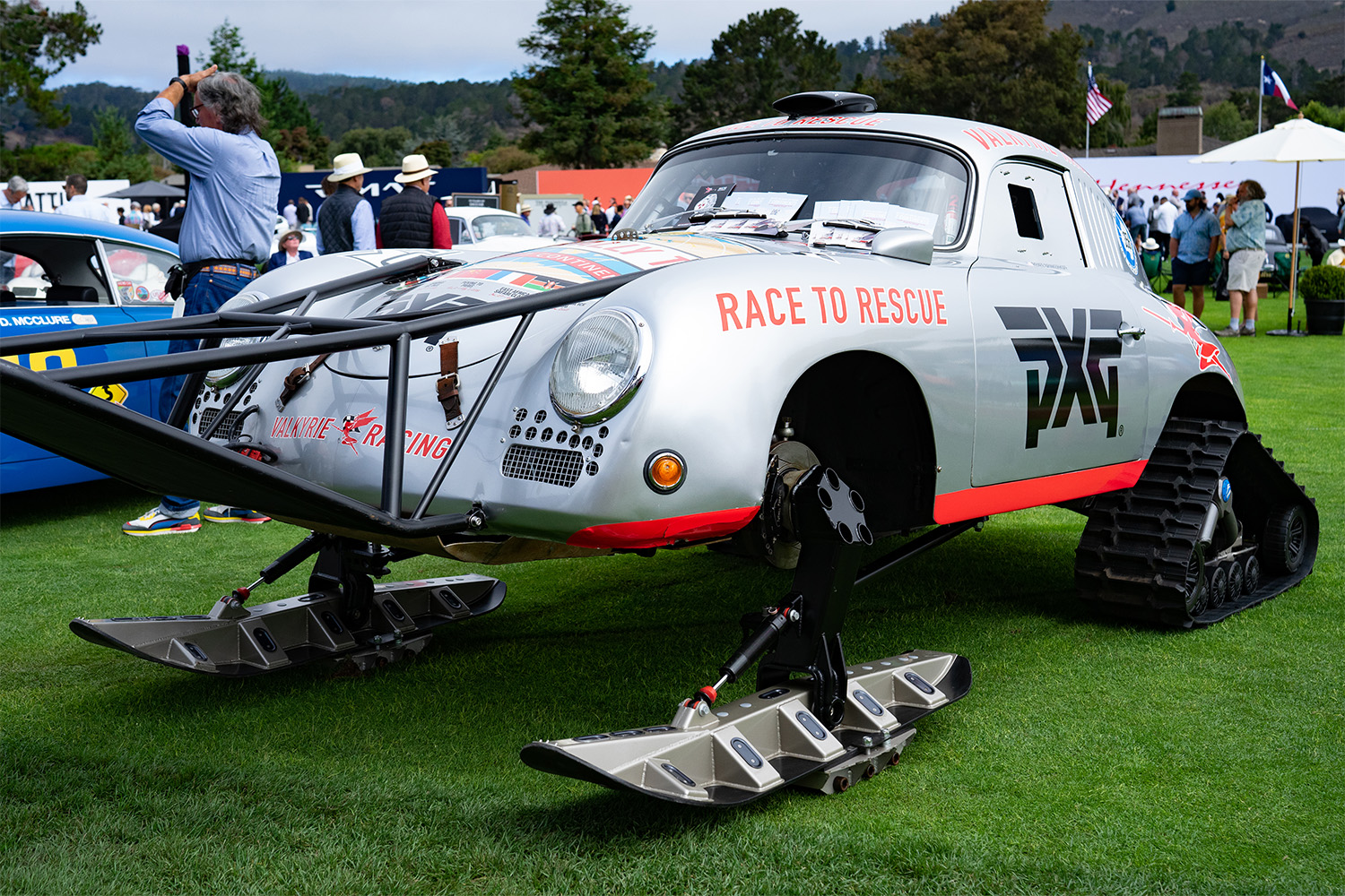 Modified car on display at the Rolex Monterey Motorsports Reunion