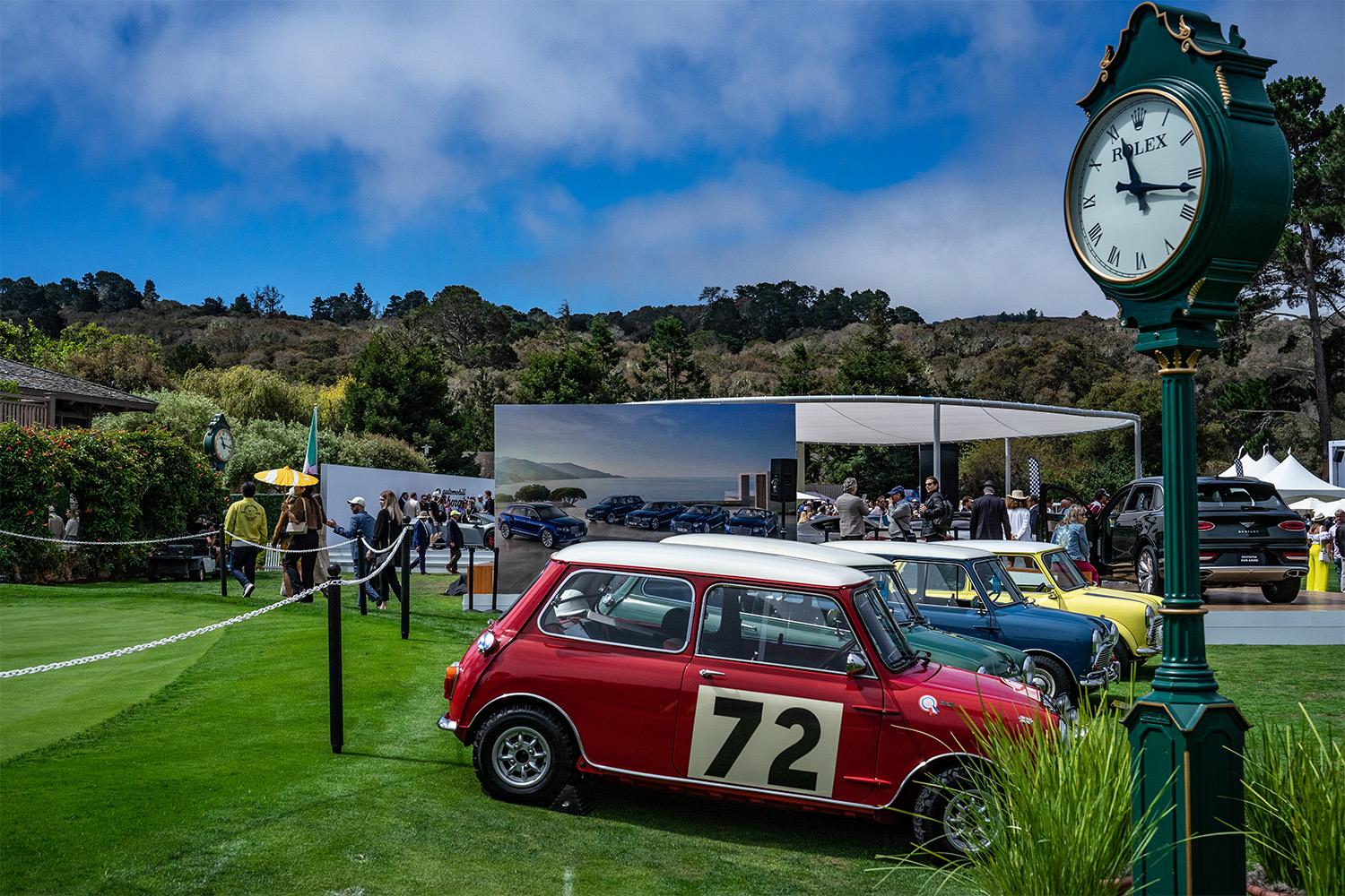 Mini Coopers on display at the Rolex Monterey Motorsports Reunion