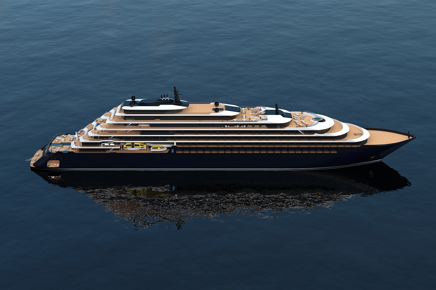 The Evrima superyacht from The Ritz-Carlton Yacht Collection