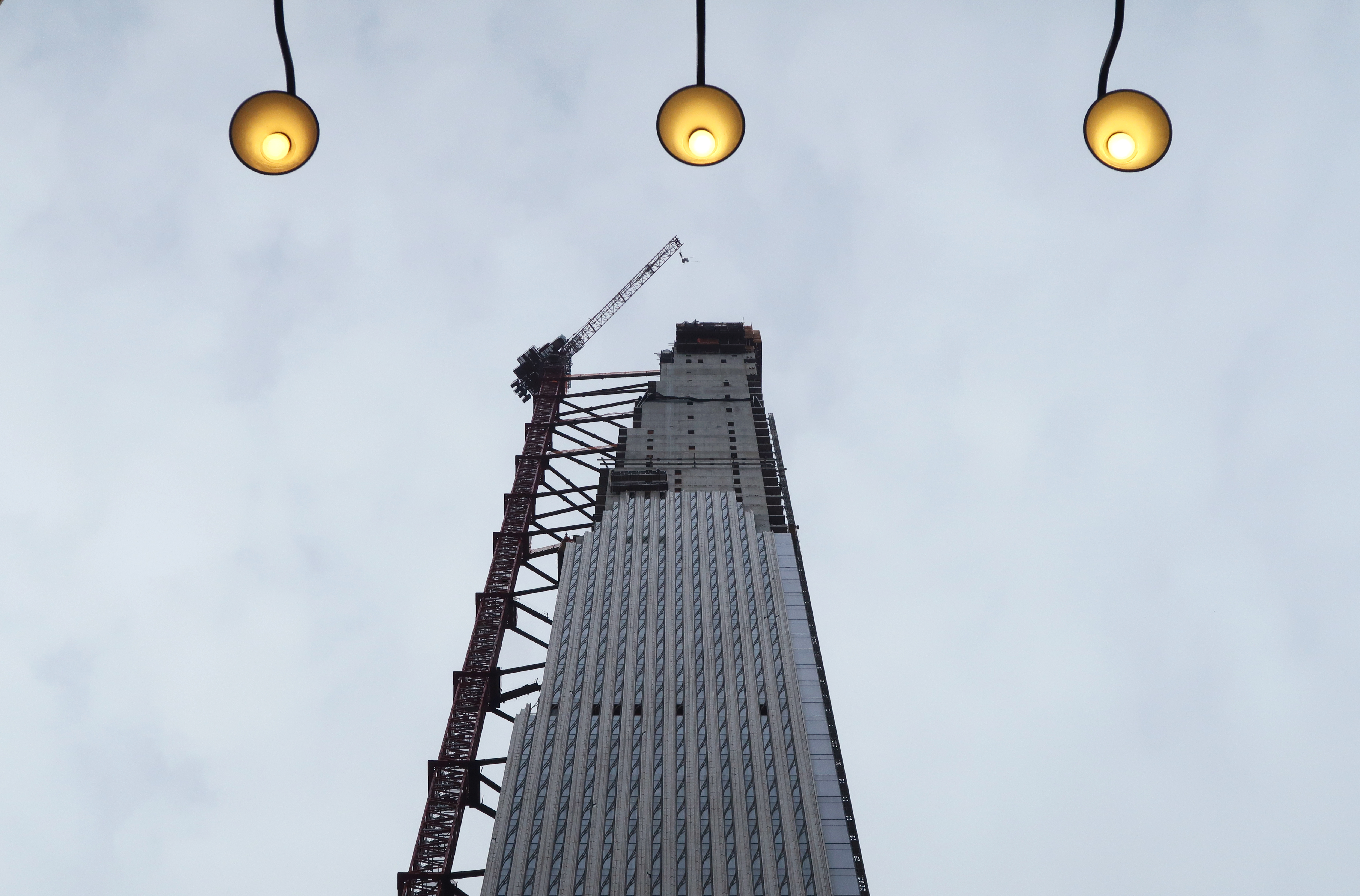 A supertall under construction in New York City.