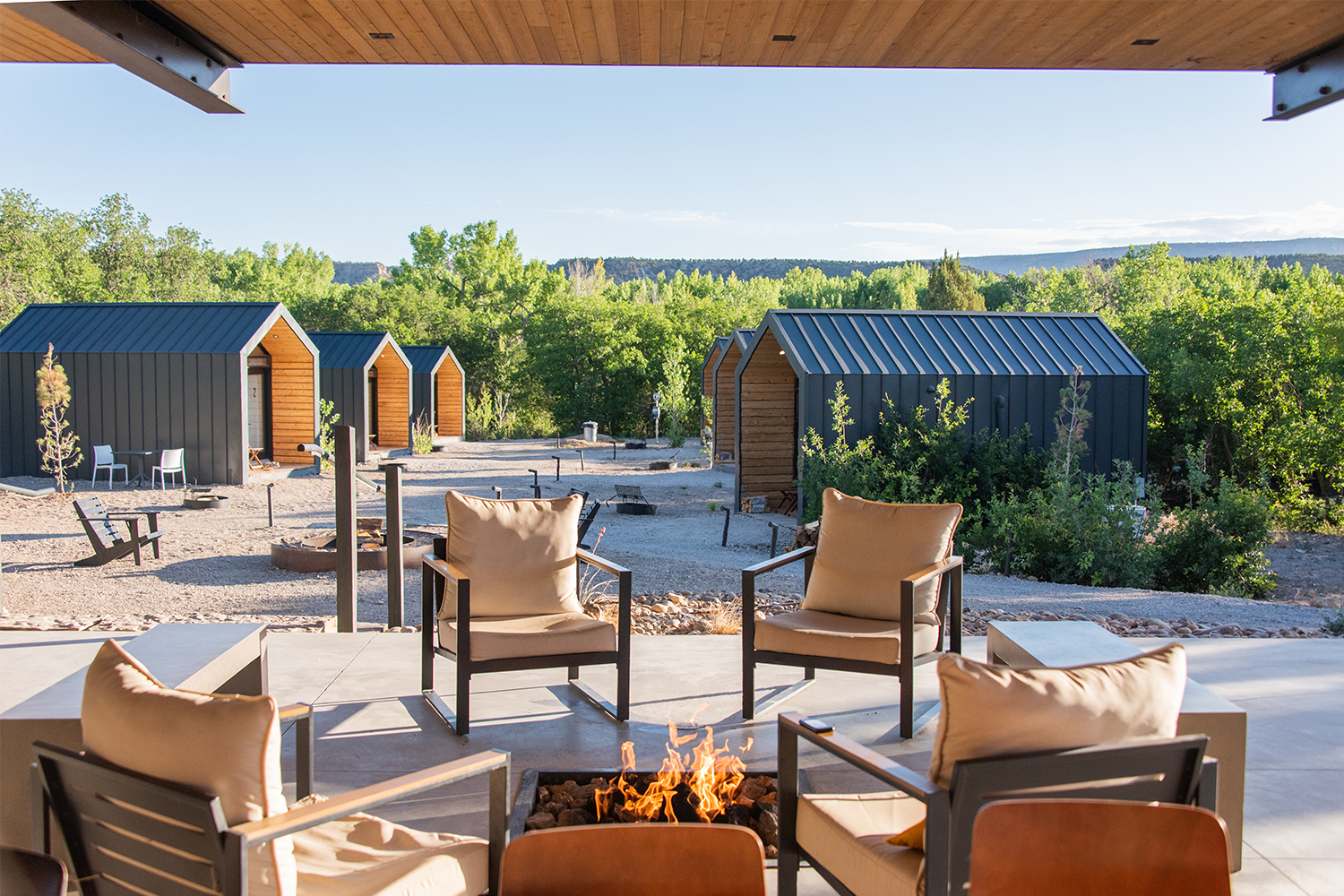 The tiny homes on the Yonder Escalante site in Utah, which are ideal for fall travel
