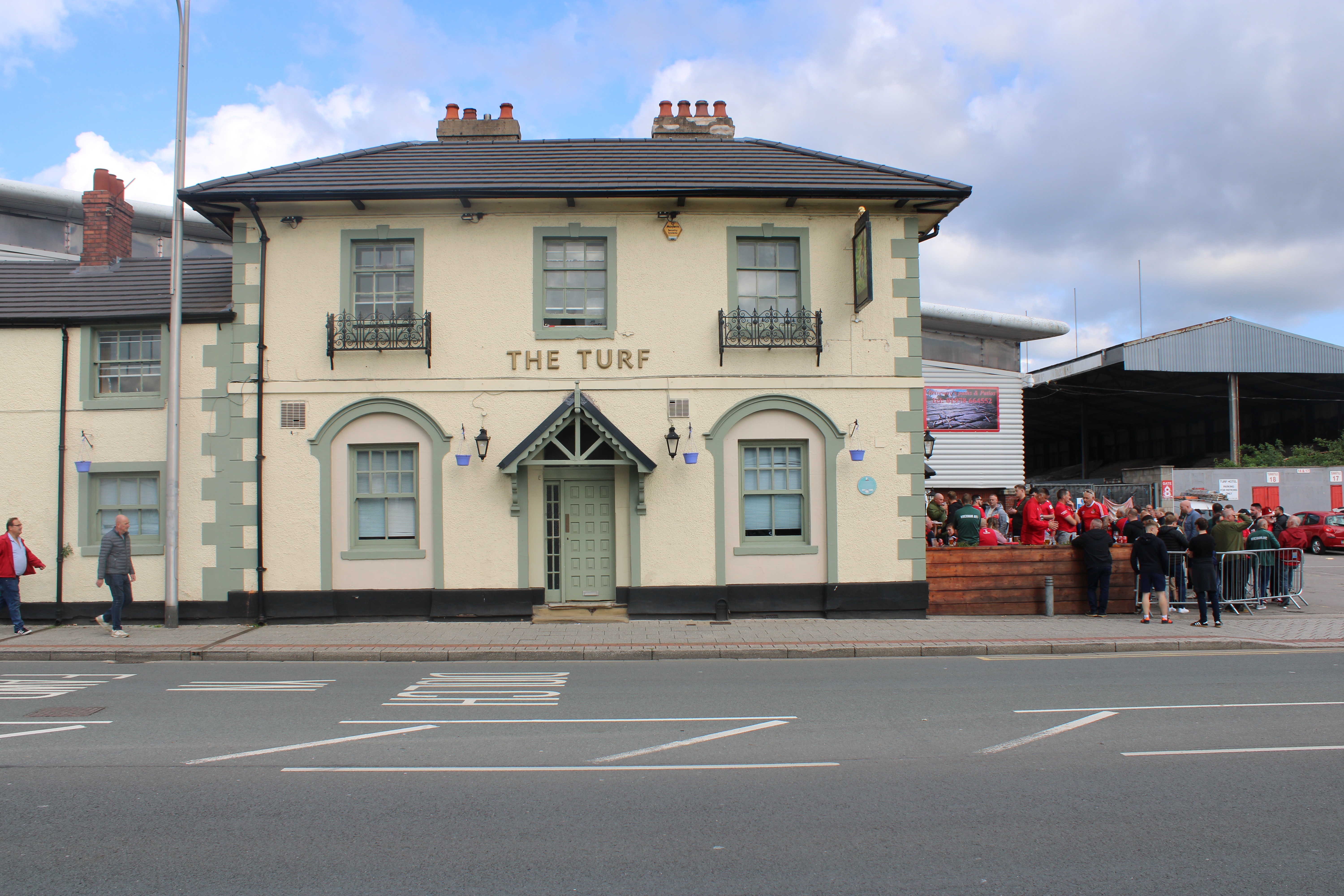 The Turf, a pub in Wrexham on the street outside the stadium.