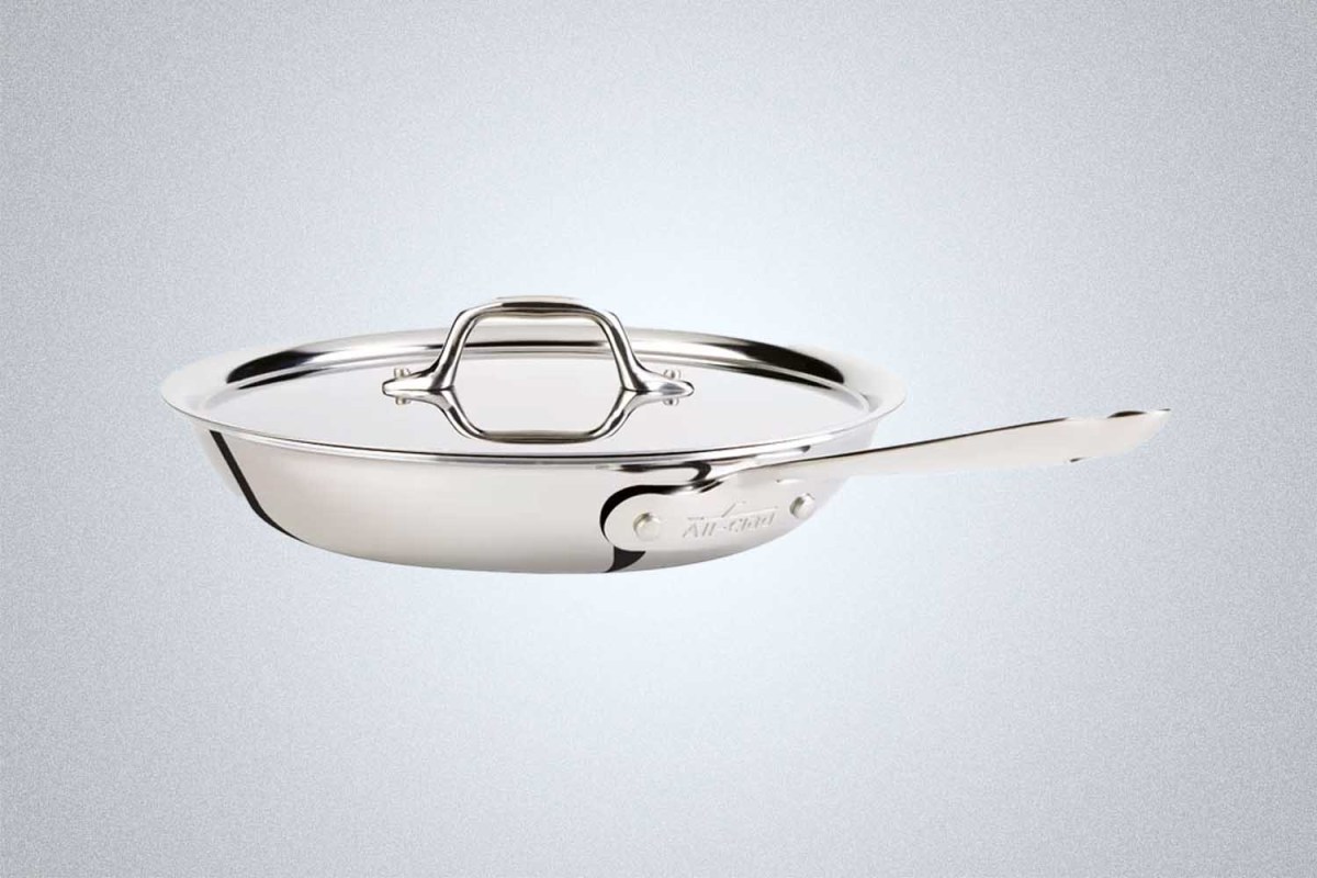 All-Clad D3 Stainless Frying Pan with Lid