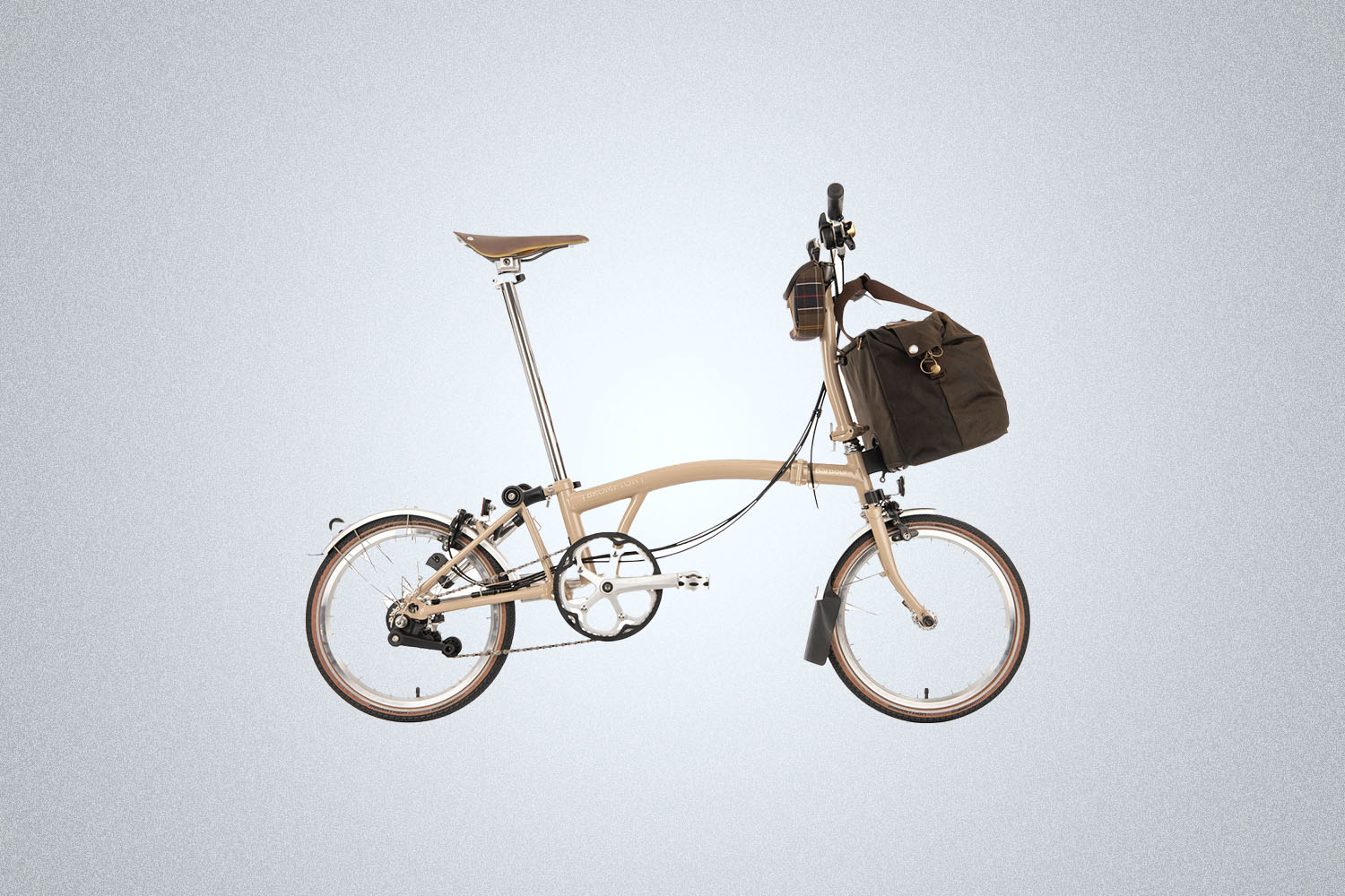 The Barbour X Brompton C Line Explore on a gray background