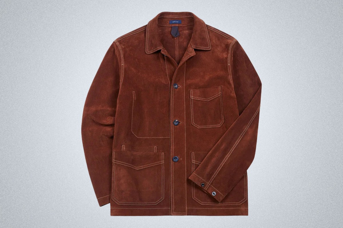 The Ultra-Luxe Layer: Drake’s Heavyweight Suede 5-Pocket Chore Jacket