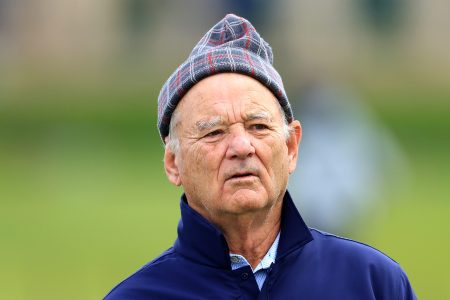 Bill Murray during a practice round prior to the Alfred Dunhill Links Championship at the Old Course St. Andrews on September 28, 2022 in St Andrews, Scotland.