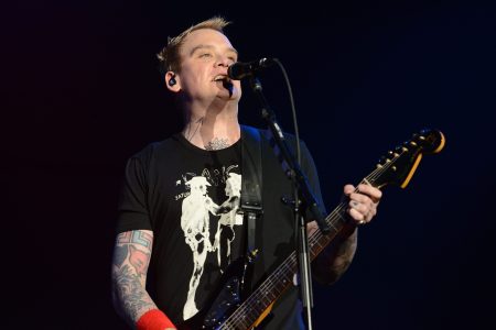 Matt Skiba of Blink 182 and Alkaline Trio performs onstage during KROQ Almost Acoustic Christmas at The Forum on December 10, 2016 in Inglewood, California.